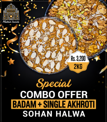 Special winter value offer badam sohan halwa + single akhroti sohan halwa in same package